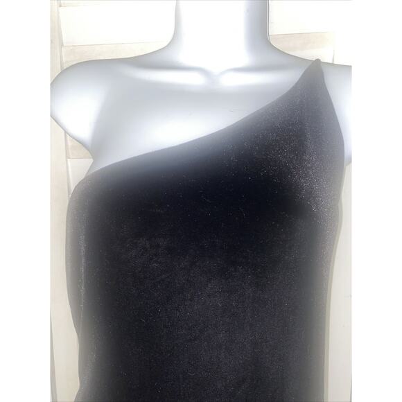 Vtg 90s/00s Y2K Women’s Black Maxi Velvet Cocktail Dress Size 4 - Picture 4 of 9